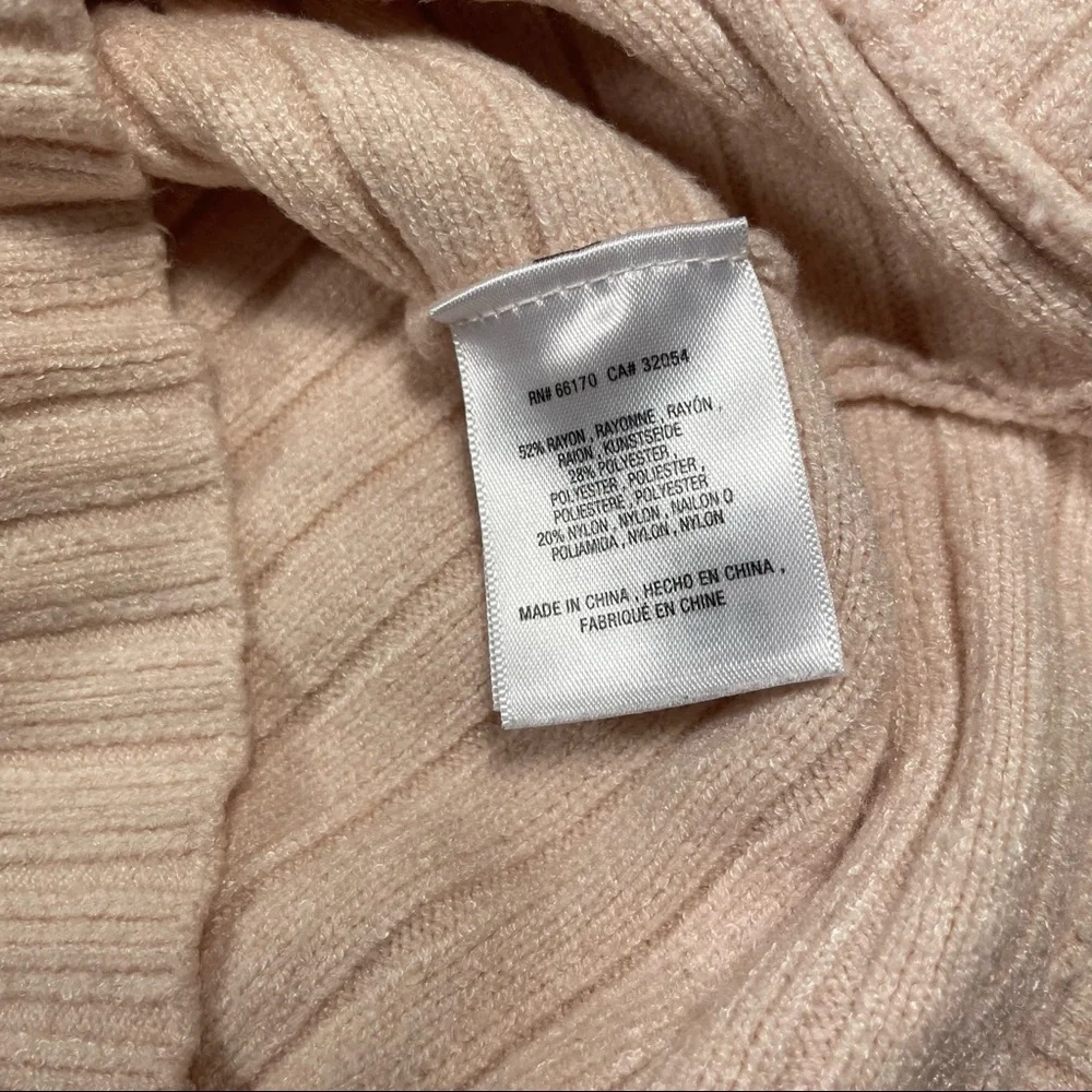 Anthologies Moth blush turtleneck dolman sleeve rib knit sweater size S - Picture 4 of 7